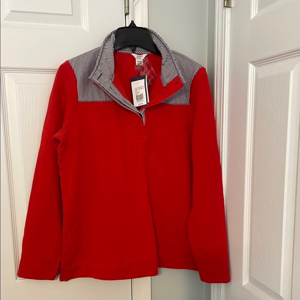 Tommy Hilfiger Red Quarter-Zip Pullover